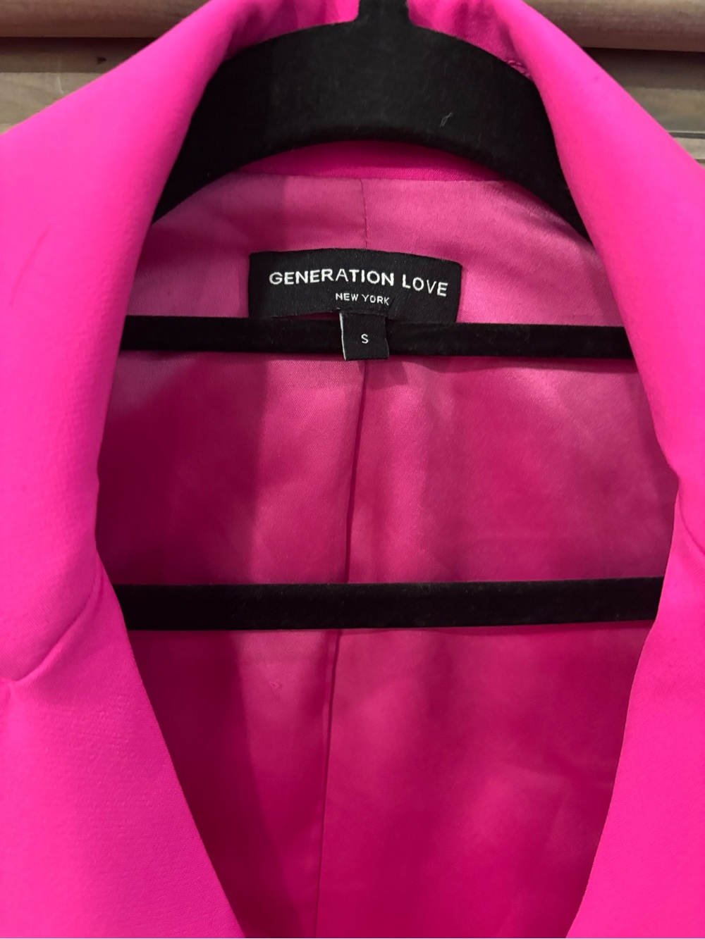 Generation Love Hot Pink Cropped Double-Breasted Blazer - Picture 3 of 5